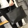 Briefcases Business PU Leather Men s With Zipper Luxury Handbag Casual Black File Bag Fashion Thin Man Laptop 231216