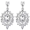 Pendientes colgantes Stonefans para mujer, joyería en forma de lágrima de cristal, candelabro nupcial en forma de corazón, accesorios de boda, regalo