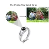 Wedding Rings Customized Po Silver Ring Personalized Projection Po Rings for Men Women Gift Wife Family Jewelry Wedding Anniversary 231215