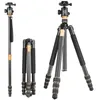 Accessories Q999C Carbon fiber light weight extendable compact digital DSLR video camera tripod 15KG load heavy duty tripod camping stool