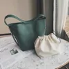 Sacos de noite Nigedu Grande Mulheres Bolsa De Luxo Designer Bolsa De Ombro Para Feminino Big Chain Bucket PU Couro Versátil Lady Totes Verde