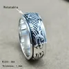 Echt Reine 925 Sterling Silber Drachen Ringe Für Männer Drehbare Transfer Glück Vintage Punk Retro Stil Anel Masculino Aneis Y1124237R