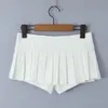 Jupes Skorts femmes noir Mini jupe 2023 été mignon Mini jupe taille haute Tennis jupe Kawaii coréen Shorts blanc 231215