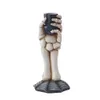 Kandelaars Gotische Ghost Holding Kandelaar Halloween Thema Decoratie Prop Skelet Lange Staaf Kaarsbasis 231215