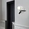Lampa ścienna USB ładowanie kinkieta światło nowoczesne foyer czytanie LED reflektor
