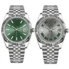 Relógio para homens mulheres movimento automático de alta qualidade 31mm 36mm 41mm relógios pulseira de aço inoxidável luxo casais namoro relógios à prova d'água azul verde relógios de pulso
