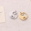 Charms 5st tai chi amulet charm grossist rostfritt stål yin yang lycka till hänge diy halsband armband tillbehör smycken hitta