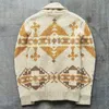 Mens Sweaters Autumn and Winter Fashion Trend Printed Cardigan Sweater Casual Loose Thick Warm Comfortable Large Size 231216