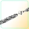 New arrival Silver Thick Link Chain fashion Byzantine Necklace Stainless Steel Mens Chains Jewelry Long Necklace45mm width6212138