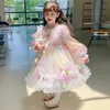 Girl's Dresses Christmas party outfit girls dress autumn princess kids sweet baby girl gauze Lolita style 231215