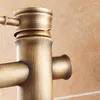 Bathroom Sink Faucets Tall Antique Bamboo Faucet Single Handle Water Tap Bronze Finish Brass Basin