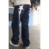 Y2k Baggy Women Retro Haruku 2023 Nuovo modello di illuminazione stampato da uomo e da donna Street Wear Jeans larghi a gamba larga