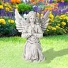 Dekorativa föremål Figurer Angel Garden Statue Religious Outdoor Decor Art Decoration Memorial Fairy Ornament Sculpture For Outside Porch Lawn 231216