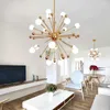 Lustres nórdicos dandelion sala de estar lustre criativo restaurante quarto simples personalidade bola ouro decoração interior