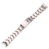 Titta på band 20mm 316L rostfritt stål Watchbands Armband Silver Borstat Metal Curved End Ersättning Link Deployment Clasp Strap296f