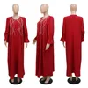 Vêtements ethniques Ramadan Eid Musulman Femmes élégantes Diamants Puff Manches Maxi Robe Turquie Soirée Robe Kaftan Dubaï Arabe Jalabiya Islam