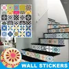 Väggklistermärken 10st/set 3D Visual Art Geometric Tile Decals för sovrum vardagsrum badrummet twel889