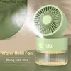 Elektrische ventilatoren Koelapparaten Draagbare ventilator Luchtbevochtiger 350 ml Waterkoeler Tafelventilator USB Oplaadbare etherische olieverspreider Nachtlampje T231216