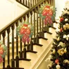Decorative Flowers The Cordless Prelit Stairway Led Outdoor Christmas Wreath Door Wreaths For Fall Bulb Front