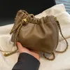 Sacos de noite Mulheres Cadeia Bolsa de Ombro PU Couro Crossbody Tote Versátil Messenger Satchel Sling Girl Elegante Bolsa