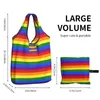 Einkaufstaschen, wiederverwendbar, Gay Pride, LGBTQ-Flagge, LGBT, Lebensmittelgeschäft, faltbar, maschinenwaschbar, große Tasche, umweltfreundlich, leicht