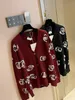 Winter Fashion 2 Colour Letter Embroidery Pattern Wool Thick Single Breasted Loose Cardigan Women Sweater Vintage Buttons Knit Coat