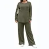 2023 herfst en winter nieuwe Europese en Amerikaanse temu hot sale hot suit plus size tweedelige damesloungewear