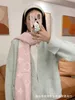 Halsdukar Designer High Edition Autumn/Winter Solid Pink Wool Scarf Women's Dry Rose Pink Shawl Long Reversible Versatile Neck SA96