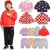 Ensembles de vêtements hiver garçons sweats ensemble pull pour enfants filles à manches longues hauts enfants coton 231216