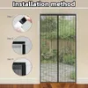 Other Home Textile No Punching Magnetic Screen Door Curtain Anti Mosquito Insect Fly Bug Automatic Closing Household Ventilation 231216