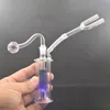 Kleine Mini Shisha Glassölbrenner Bong mit Matrix Perc LED Light Rauchwasserrohr mit Schnupftabor Snorffer -Recycler -Eisfänger Bong mit 10 mm männlicher Ölschüssel -Topf