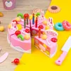 Kitchens Play Food Children Food Toy Cake Simulation Afternoon Tea Cut Set Kids Coffee Pretend Game Play House Girl Kitchen 3 Years Birthday Gifts 231216