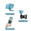 Innehavare Uurig ST05 Foldbar Mini Phone TripoD -monterad Adapter Vertikal 360 Rotation Stativ Stand för iPhone X 8 7 Samsung S8 7 Redmi