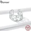 Charms Bamoer Tree of Life Wide Finger Rings for Women Sterling Sier Free Size Justerbar ringband Ny design Bague BSR125