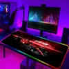 Muismatten Polssteunen Xxl Gaming RGB-muismat F1 Racer 33-nummer Bureaumat LED-muismat Gamer Laptopaccessoires Bureaubeschermer Toetsenbordmat Anime-matten J231215