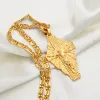 Hawaiian Luxury Cross Pendants Chain 14k Yellow Gol Designer Colliers Men Femmes Micronesia Chuuk Marshall Guam Jewelry Cross Kxln