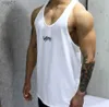 Homens camisetas Scleguys Mens Gym Roupas Workout Tank Tops Fitness Musculação Low Cut Armholes Colete Scle Singlets Activewear TanktopL231216