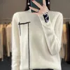 Swetery kobiet Beliarst Autumn Winter 2023 Half High Collar 100 Merino Wool Sweater Knit Pullover Dopasowanie M8134 231216