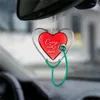 Naszyjniki wiszące dekoracje serca stetoskop opiekuńczy miłość świąteczny