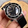 Wristwatches 20atm Diver Tandorio 40mm الياقوت الزجاج NH35A الرجعية الميكانيكية الميكانيكية مشاهدة خمسين فتهات مضيئة 120 نقرات الإطار