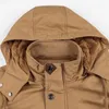 Men's Jackets Winter Jacket Fleece Lined Thick Removable Hood Work Coat With Cargo Pockets