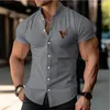 Camisas casuais masculinas camisa roupas étnicas manga curta padrão borboleta vintage preto cinza macio confortável plus size