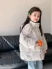 Down Coat 1-10t Girl Light Jackets Winter Clothing Coats Baby Girls 'Floral White Duck Young Clothed Kids