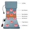 Back Massager Electric Vibration Full Body Massage Mat with Inflatable Air Pillow Home Office Waist Heating Pain Relief Cushion 231216