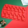 Baking Moulds H7EA 24 Cavity Christmas Silicone Mold Cake Decorating Tool For Making Candy Soaps