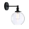 Lampada da parete Phansthy Sconce industriale con interruttore Lampada da tavolo nera opaca da 7,87 pollici con baldacchino a globo