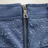 Skirts 2023 Fashion Good Quality Runway Scrub Wash Water Lion Buckle Split Irregular Skirt