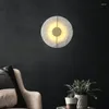 Wandlamp Scandinavische luxe marmeren LED Modern creatief volledig koperen licht woonkamer hal nachtkastje eenvoudig decor blaker