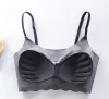 Sexy Side Buckle Wireless Lace Bra Breathable Women Sport Gathered Adjustable Rimless Sleep Bra Vest Style Seamless