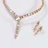 Europe America Designer Biżuteria Zestawy mody damskie mosiądz 18 -tal złoty sceneria diamentowa matka perłowa węża kształt szeroki łańcuch 261t